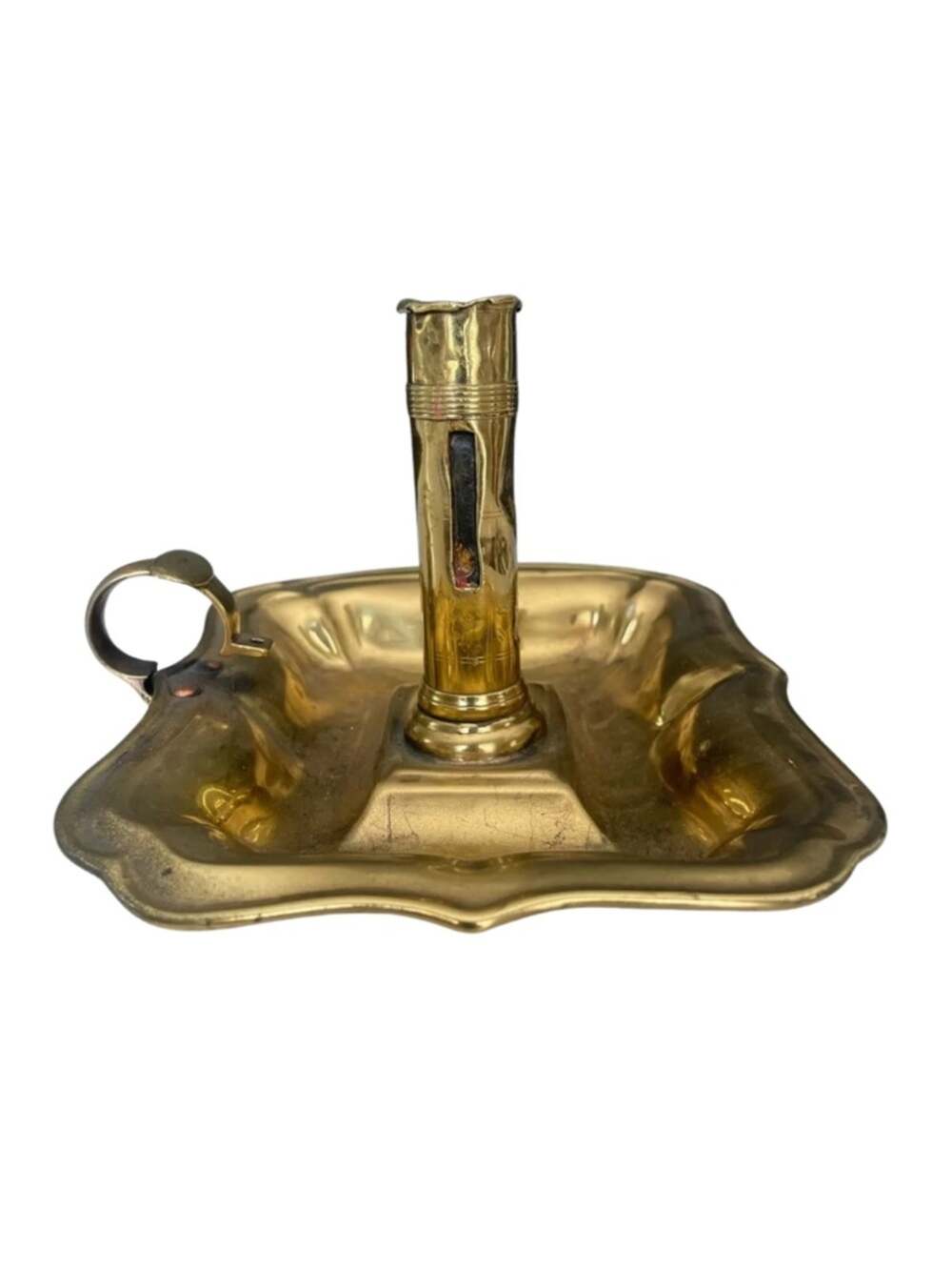 Vintage Brass Chamberstick Candle Holder - Gold Finish #0246